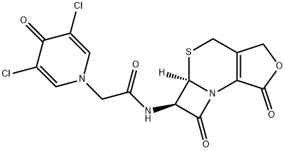 (5aR-trans)-3,5-dichloro-4-oxo-N-(1,4,5a,6-tetrahydro-1,7-dioxo-3H,7H-azeto[2,1-b]furo[3,4-d][1,3]thiazin-6-yl)-4H-pyridine-1-acetamide Structure