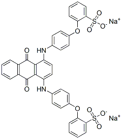 disodium [(9,10-dihydro-9,10-dioxo-1,4-anthrylene)bis(imino-4,1-phenyleneoxy)]bis(benzenesulphonate) Struktur