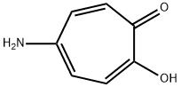 2-Hydroxy-5-amino-2,4,6-cycloheptatriene-1-one Struktur