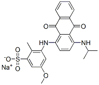 sodium [[9,10-dihydro-4-(isopropylamino)-9,10-dioxo-1-anthryl]amino]methoxytoluenesulphonate Struktur