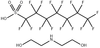 bis(2-hydroxyethyl)ammonium pentadecafluoroheptane-1-sulphonate Struktur