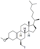 3 beta-methoxy-6-beta-iodomethyl-19-norcholest-5(10)ene Struktur