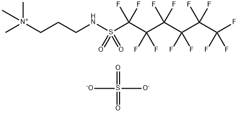 bis[trimethyl-3-[[(tridecafluorohexyl)sulphonyl]amino]propylammonium] sulphate Struktur