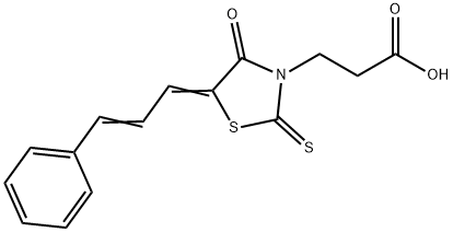 3-[4-OXO-5-(3-PHENYL-ALLYLIDENE)-2-THIOXO-THIAZOLIDIN-3-YL]-PROPIONIC ACID Struktur