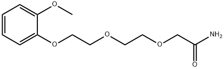 2-[2-[2-(o-Methoxyphenoxy)ethoxy]ethoxy]acetamide Struktur