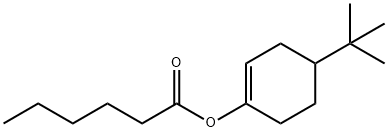 1-Cyclohexen-1-ol, 4-tert-butyl-, hexanoate Struktur