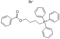 (4-(BENZOYLOXY)BUTYL)TRIPHENYLPHOSPHONIUM BROMIDE Struktur