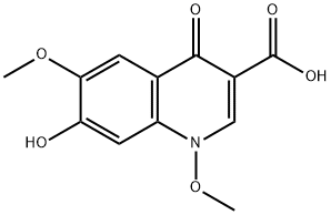 1,4-dihydro-1,6-dimethoxy-7-hydroxy-4-oxoquinoline-3-carboxylic acid Struktur