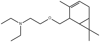 diethyl[2-[(3,7,7-trimethylbicyclo[4.1.0]hept-3-en-2-yl)methoxy]ethyl]amine Struktur