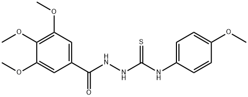 N-(4-methoxyphenyl)-2-(3,4,5-trimethoxybenzoyl)-1-hydrazinecarbothioamide Struktur