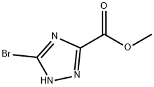 1H-1,2,4-Triazole-3-carboxylic acid, 5-bromo-, methyl ester Struktur