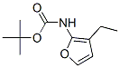 Carbamic acid, (3-ethyl-2-furanyl)-, 1,1-dimethylethyl ester (9CI) Struktur