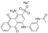 sodium 4-[[3-(acetylamino)phenyl]amino]-1-amino-9,10-dihydro-9,10-dioxoanthracene-2-sulphonate  Struktur