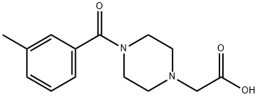 [4-(3-Methyl-benzoyl)-piperazin-1-yl]-aceticacid Struktur