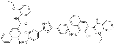 4,4'-[1,3,4-OXADIAZOLE-2,5-DIYLBIS(4,1-PHENYLENEAZO)] BIS[N-(2-ETHOXYPHENYL)3-HYDROXY-2-NAPHTHALENECARBOXAMIDE Struktur