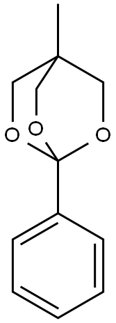 4-methyl-1-phenyl-2,6,7-trioxabicyclo[2.2.2]octane Struktur