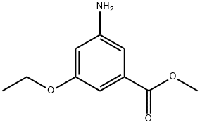 Benzoic acid, 3-amino-5-ethoxy-, methyl ester (9CI) Struktur