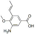 Benzoic acid, 3-amino-4-methoxy-5-(1-propenyl)- (9CI) Struktur