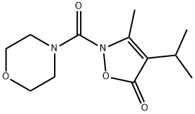 Morpholine,  4-[[3-methyl-4-(1-methylethyl)-5-oxo-2(5H)-isoxazolyl]carbonyl]-  (9CI) Struktur