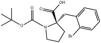 BOC-(S)-ALPHA-(2-BROMOBENZYL)-PROLINE Struktur