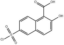 6-(chlorosulphonyl)-2-hydroxy-1-naphthoic acid Struktur