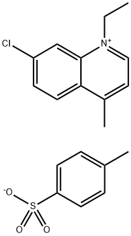 7-chloro-1-ethyl-4-methylquinolinium toluene-p-sulphonate Struktur