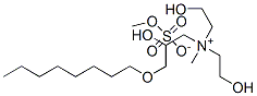 bis(2-hydroxyethyl)[2-hydroxy-3-(octyloxy)propyl]methylammonium methyl sulphate Struktur