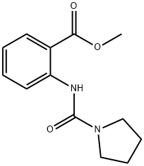 Benzoic acid, 2-[(1-pyrrolidinylcarbonyl)amino]-, methyl ester (9CI) Struktur