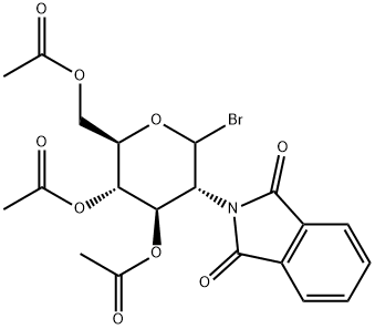 Bromo 2-Deoxy-2-N-phthalimido-3,4,6-tri-O-acetyl-α,β-D-glucopyranoside Struktur