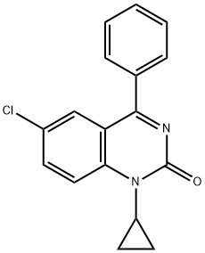 2(1H)-Quinazolinone, 6-chloro-1-cyclopropyl-4-phenyl- Struktur