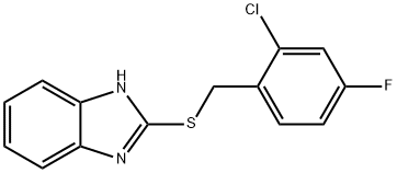 1H-BENZIMIDAZOLE, 2-[[(2-CHLORO-4-FLUOROPHENYL)METHYL]THIO]- Struktur