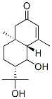 (4aR)-4aβ,5,6,7,8,8a-Hexahydro-5β-hydroxy-6α-(1-hydroxy-1-methylethyl)-4,8aα-dimethylnaphthalen-2(1H)-one Struktur