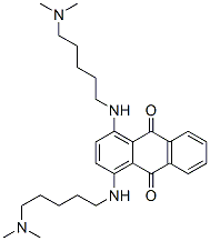 1,4-Bis((5-(dimethylamino)pentyl)amino)-9,10-anthracenedione Struktur