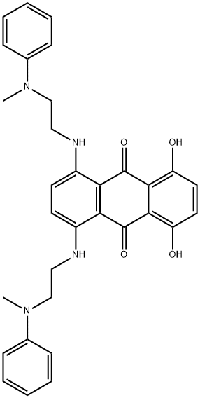 1,4-Dihydroxy-5,8-bis((2-(methylphenylamino)ethyl)amino)-9,10-anthrace nedione Struktur