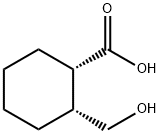 Cyclohexanecarboxylic acid, 2-(hydroxymethyl)-, (1S,2R)- (9CI) Struktur