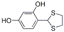 1,3-Benzenediol, 4-(1,3-dithiolan-2-yl)- (9CI) Struktur