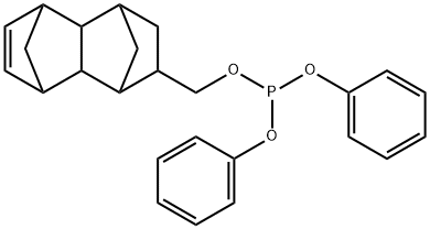 Phosphorous acid [(1,2,3,4,4a,5,8,8a-octahydro-1,4:5,8-dimethanonaphthalen)-2-yl]methyldiphenyl ester Struktur