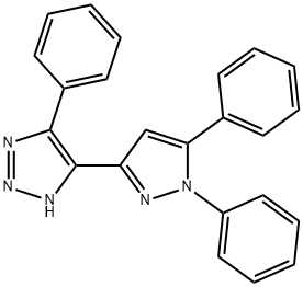 4-(1,5-Diphenyl-1H-pyrazol-3-yl)-5-phenyl-1H-1,2,3-triazole Struktur