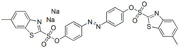 disodium 2,2'-(azodi-p-phenylene)bis[6-methylbenzothiazolesulphonate] Struktur