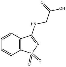 (1,1-DIOXO-1H-1LAMBDA*6*-BENZO[D]ISOTHIAZOL-3-YLAMINO)-ACETIC ACID Struktur