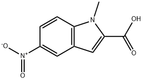 1-methyl-5-nitro-1H-indole-2-carboxylic acid Struktur