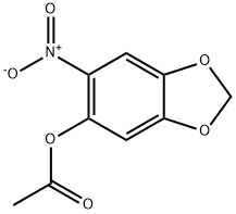 (6-nitrobenzo[1,3]dioxol-5-yl) acetate Struktur