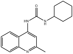 1-cyclohexyl-3-(2-methyl-4-quinolyl)urea Struktur