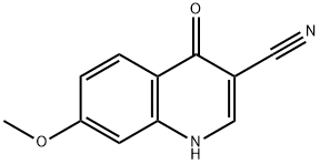 3-Quinolinecarbonitrile, 1,4-dihydro-7-Methoxy-4-oxo- Struktur