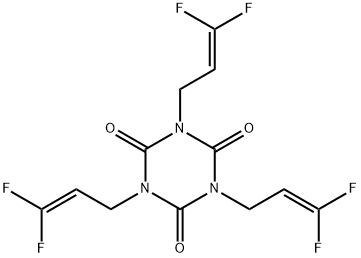 1,3,5-tris(3,3-difluoroallyl)-1,3,5-triazine-2,4,6(1H,3H,5H)-trione Struktur