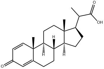 3-oxopregna-1,4-diene-20-carboxylic acid Struktur