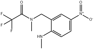 2,2,2-Trifluoro-N-methyl-N-[[2-(methylamino)-5-nitrophenyl]methyl]acetamide Struktur