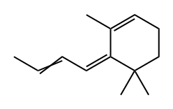 (6Z)-6-[(Z)-2-Butenylidene]-1,5,5-trimethyl-1-cyclohexene Struktur