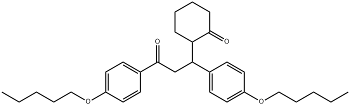 2-[3-Oxo-1,3-bis[4-(pentyloxy)phenyl]propyl]cyclohexanone Struktur