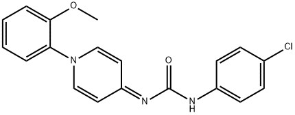 1-(o-Methoxyphenyl)-4-[(p-chlorophenylcarbamoyl)imino]-1,4-dihydropyridine Struktur